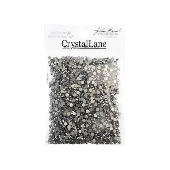 John Bead Crystal Lane SS12 Metallic Glass Round Flatback Rhinestones, 2,880ct. Metallic Silver {4}