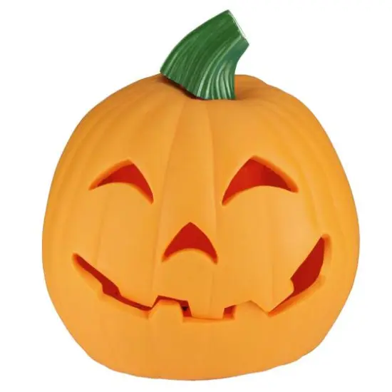 9.75" Orange Animated Double-Sided Pumpkin Halloween D&eacute;cor {3}