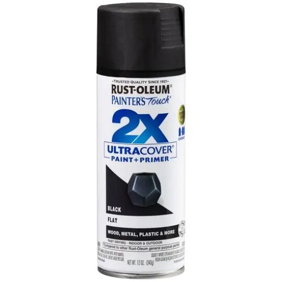 Rust-Oleum&reg; Painter's Touch&reg; 2X Ultra Cover&reg; Flat Black Spray Paint & Primer {11}