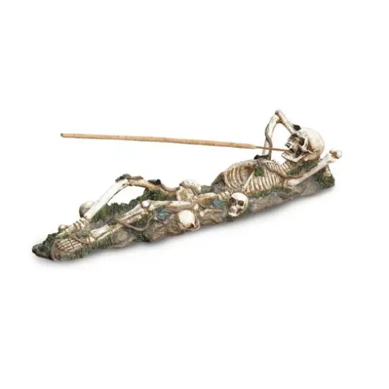 10.5" Skeleton Incense Burner Holder {1}