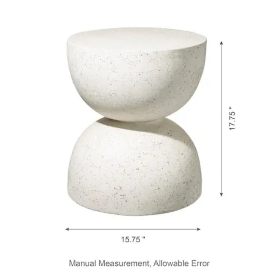 Glitzhome&reg; 18" Multi-Functional Terrazzo Garden Stool White {9}