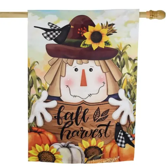 40" x 28" Scarecrow Fall Harvest Outdoor House Flag {1}