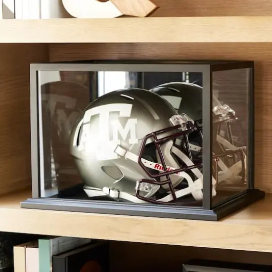 Black Football Helmet Display Case with Mirror Back by Studio D&eacute;cor&reg; {3}