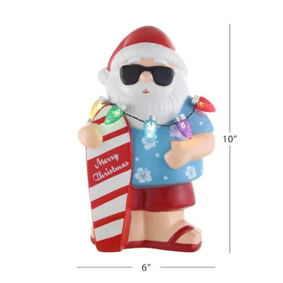 10" Ceramic Beach Santa {4}