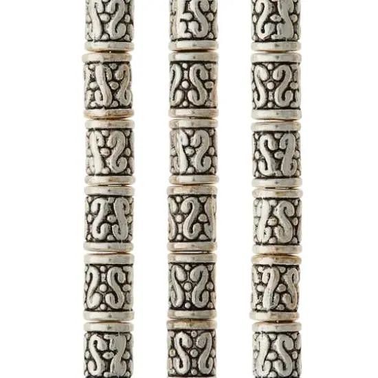Sterling Silver Plated Tube Beads, 9mm by Bead Landing&trade; {1}