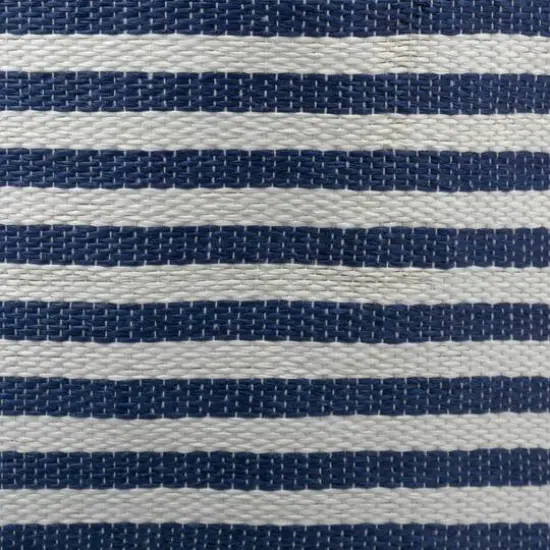DII&reg; 17" Pinstripe Woven Paper Storage Bin Nautical Blue {4}