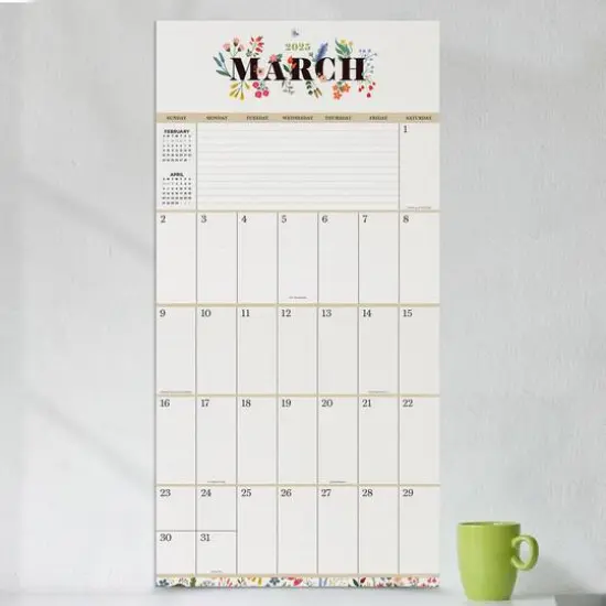 TF Publishing 2025 Big Grid Floral Wall Calendar {6}