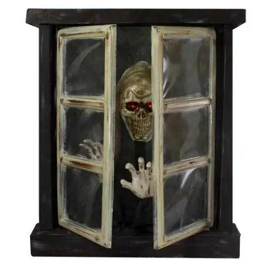 2.5ft. Lighted & Animated Opening Window Halloween D&eacute;cor {1}
