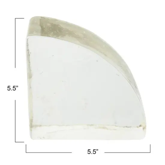 Hello Honey&reg; 5.5" Geometric Glass Block Bookend {9}