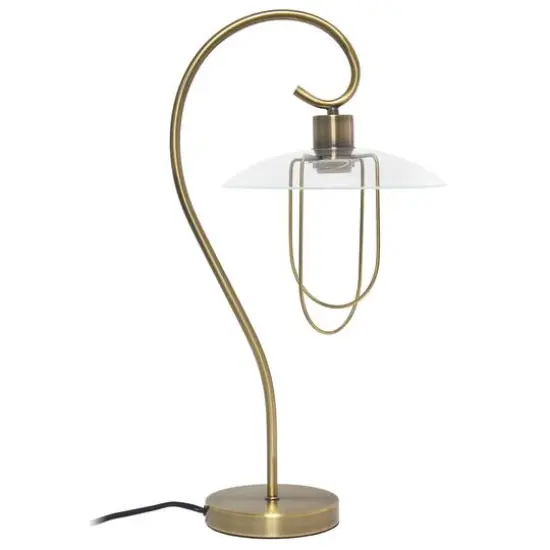 Lalia Home Modern Metal Scroll Table Lamp Antique Brass {11}