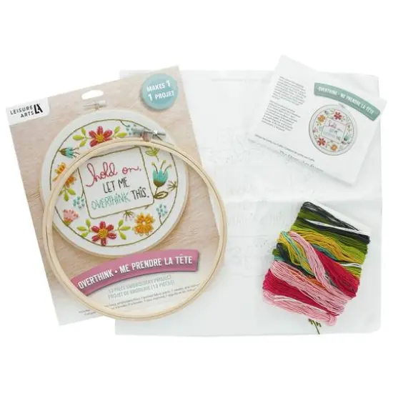 Leisure Arts&reg; 8" Overthink Embroidery Kit {4}