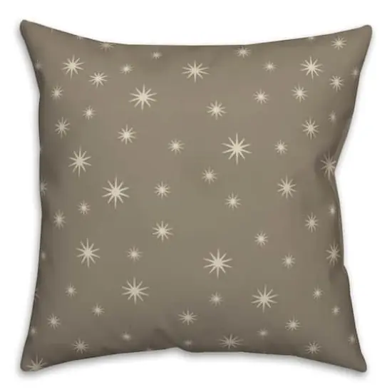 Gray Twinkle Throw Pillow {1}