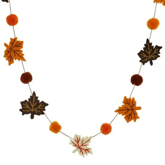 6ft. Leaf & Pom Garland by Ashland&reg; {3}