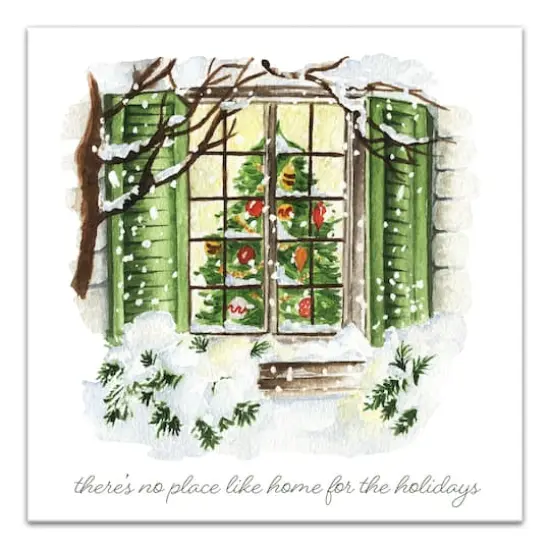 There's No Place like Home for the Holidays Scene Canvas Wall Art {1}