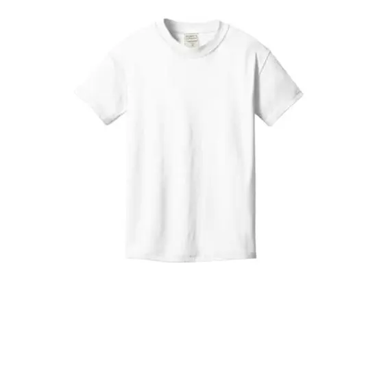 Port & Company® Beach Wash Garment-Dyed Youth T-Shirt White {1}