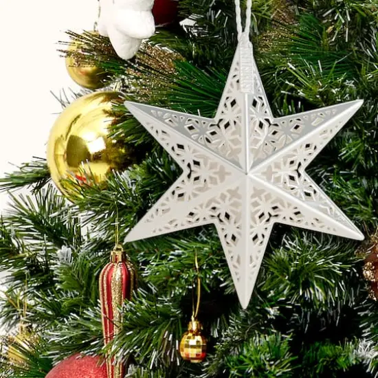 Scentsicles&reg; Metal White Star Decorative Ornament with White Winter Fir Refill {3}