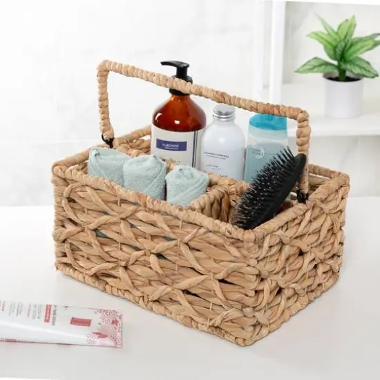 Honey Can Do 12.75" Multi-Compartment Wicker Basket Caddy {3}