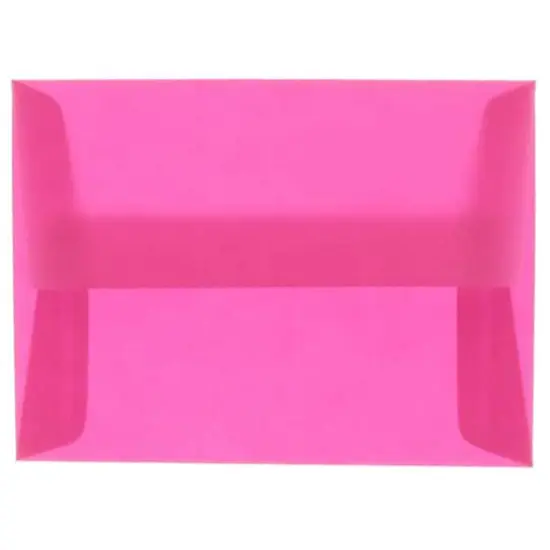 JAM Paper A2 Translucent Vellum Invitation Envelopes, 25ct. Magenta {1}