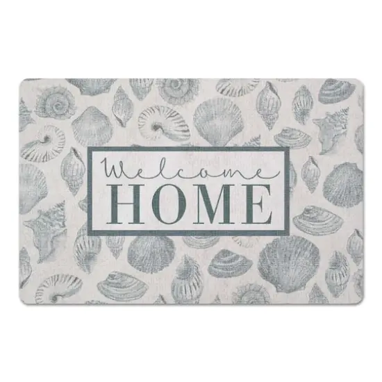 Welcome Home Multi Shell Floor Mat Blue/White {1}