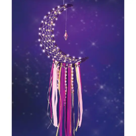 Make It Real&trade; DIY Lunar Dream Catcher with Lights Kit {7}