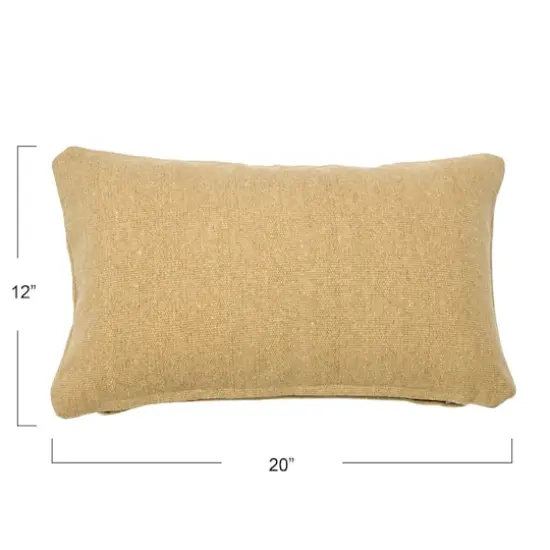 Hello Honey&reg; Tan Woven Canvas Lumbar Pillow Cover {5}