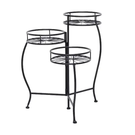Black Iron Modern Plantstand, 22" x 18" x 19" {3}