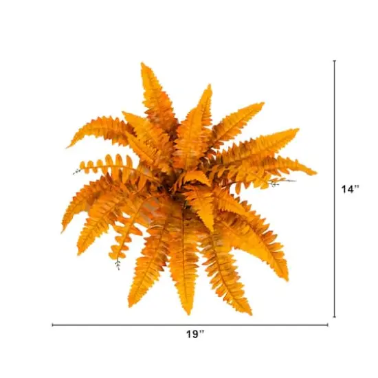19in. Autumn Artificial Fall Boston Fern - Set of 6 {3}