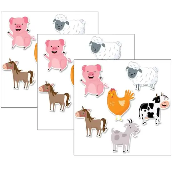 Creative Teaching Press&reg; Farm Friends 6" Designer Cut-Outs, 3 Packs of 36 {1}