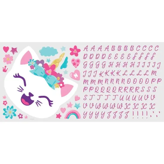 RoomMates Like Nastya Unicorn Cat Giant Peel & Stick Wall Decals with Alphabet {1}