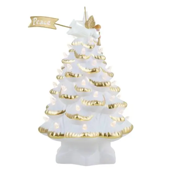 14" LED Angel Animated Nostalgic Tree {1}