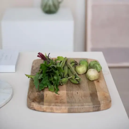 Hello Honey&reg; 18" Natural Culinary Craftsman Mango Wood Cheese & Cutting Board {4}