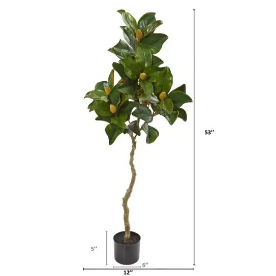 4.5ft. Potted Magnolia Artificial Tree {3}
