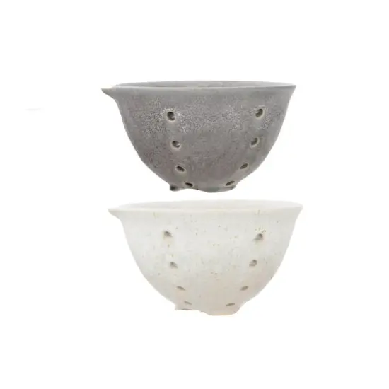 Hello Honey&reg; Glazed Spouted Stoneware Berry Bowls Set, 2ct. {3}
