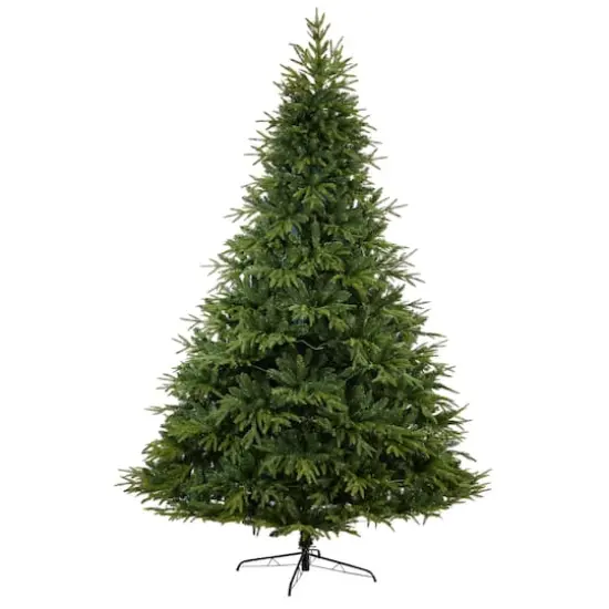 9ft. Pre-Lit Colorado Mountain Fir Natural Look Artificial Christmas Tree, White LED Lights {4}