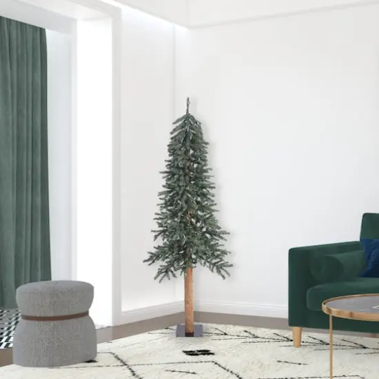 6ft. Unlit Natural Bark Alpine Artificial Christmas Tree {3}