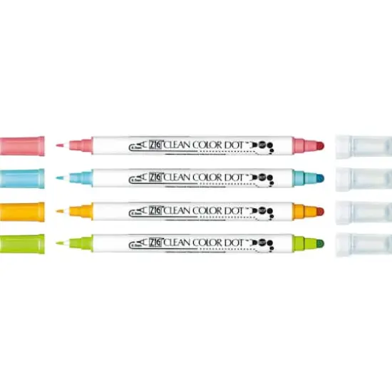 ZIG&reg; Clean Color Dot&trade; 4 Color Dual-Tip Marker Set {3}