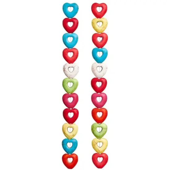 Reconstituted Stone Heart Beads, 15mm by Bead Landing&trade; {4}