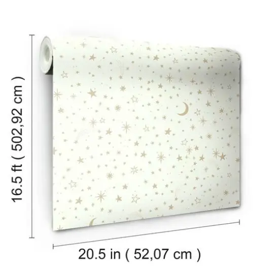 RoomMates Gold Twinkle Little Star Peel & Stick Wallpaper {8}