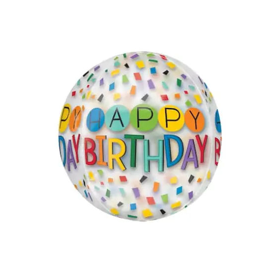 Orbz&reg; XL&trade; 16" Happy Birthday Rainbow Foil Balloon {1}