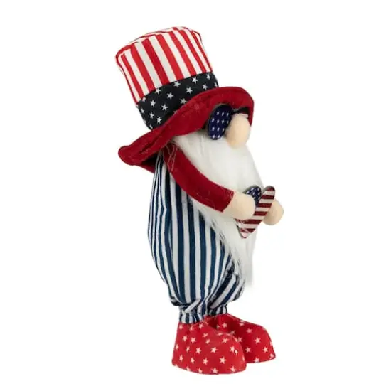 12.2" Patriotic Heart 4th of July Americana Gnome {4}