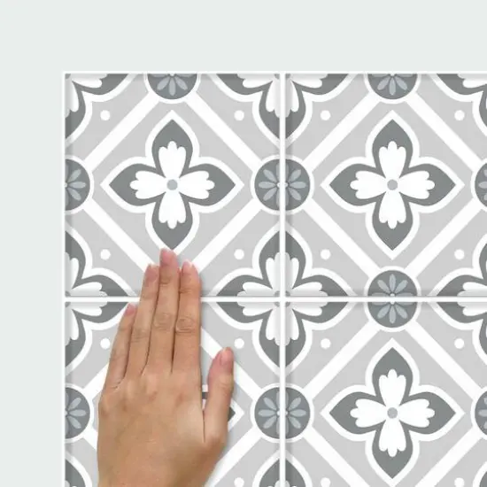 RoomMates Galway Gray Tile Backsplash Peel & Stick Giant Decals {6}