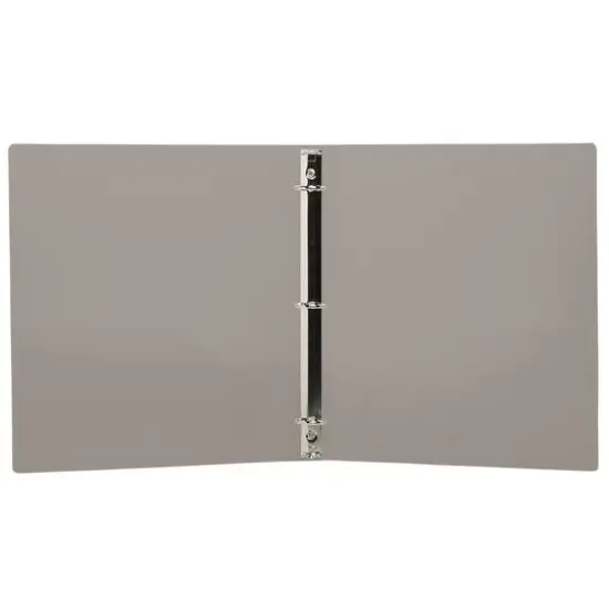 JAM Paper Glass Twill Plastic 3-Ring Binder Smoke Gray {6}
