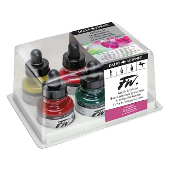Daler-Rowney&reg; FW Starter Acrylic Artists Ink Set {1}