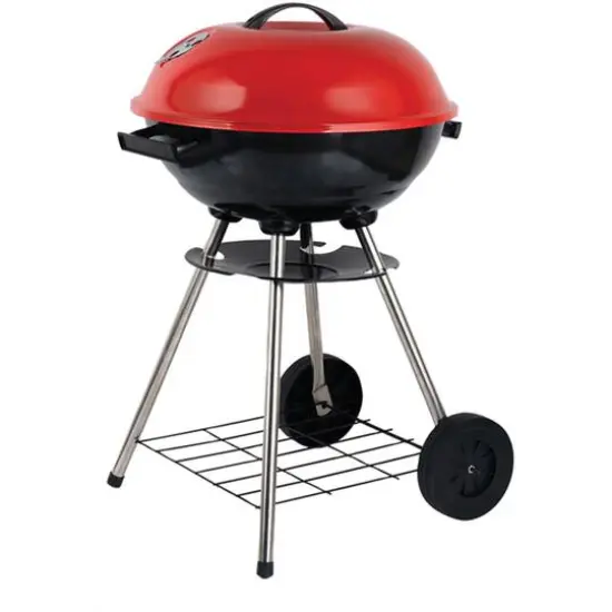 Brentwood 17" Portable Charcoal BBQ Grill with Wheels {1}