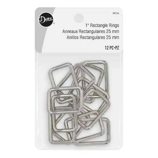 Dritz&reg; Silver 1" Rectangle Rings, 12ct. {1}