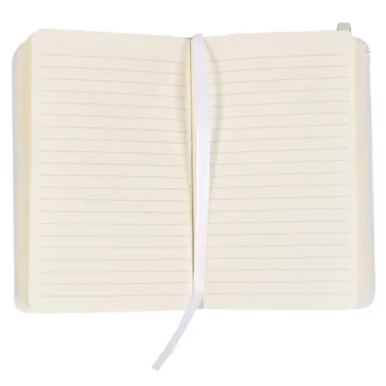 JAM Paper Small Hardcover Notebook with Elastic Band White {5}