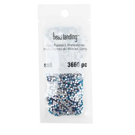 SS6 Glass Round Flatback Rhinestones by Bead Landing&trade; Capri Blue {1}