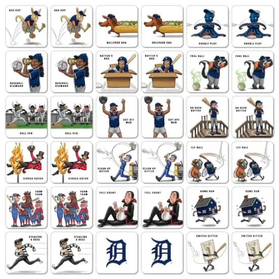 Major League Baseball Licensed Memory Match Game Detroit Tigers {4}