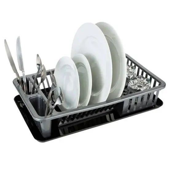 Kitchen Details Silver Large Dish Rack with Tray {3}