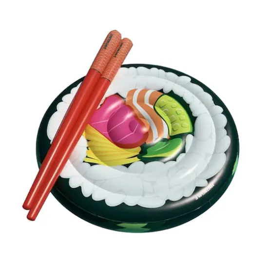 5ft. Inflatable Sushi Roll with Chopsticks Swimming Pool Float {1}